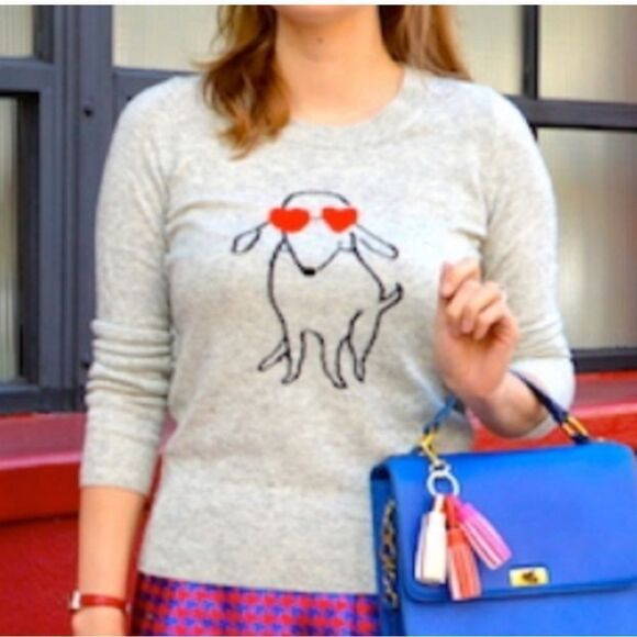 NWT J. Crew Factory Intarsia Merino Wool Blend Dog Sweater Size Small - Picture 1 of 8